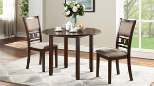 GIA 42" DINING DROP LEAF TABLE W/2 CHAIRS-NC