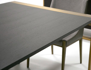 MODERN WENGE AND BRASS DINING TABLE BN-2T-VIG