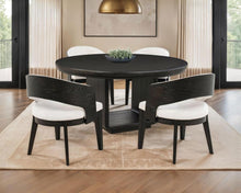 Load image into Gallery viewer, 5-piece Round Dining Table Set Burnished Black 115390-S5A CST