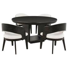 Load image into Gallery viewer, 5-piece Round Dining Table Set Burnished Black 115390-S5A CST