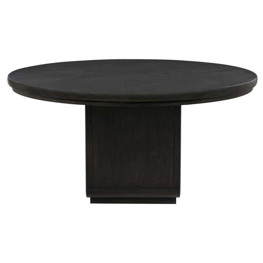 5-piece Round Dining Table Set Burnished Black 115390-S5 CST