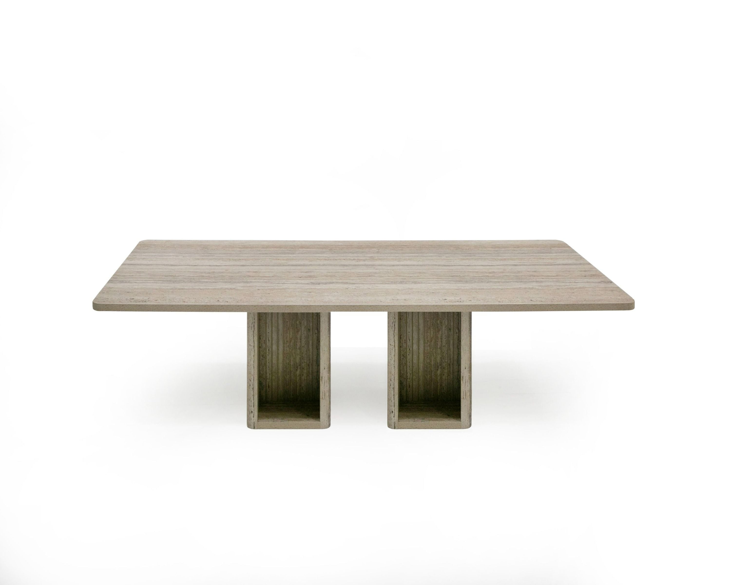 MODERN TRAVERTINE RECTANGULAR DINING TABLE-VIG