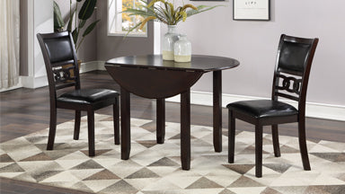 GIA 42" DINING DROP LEAF TABLE W/2 CHAIRS-NC