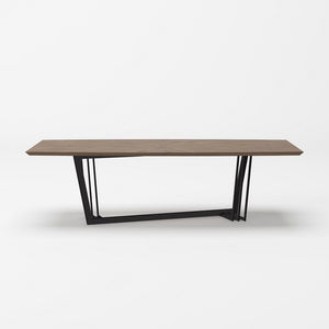 MODERN WALNUT AND BLACK DINING TABLE 2003T-VIG