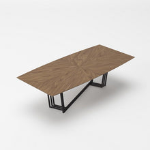 Load image into Gallery viewer, MODERN WALNUT AND BLACK DINING TABLE 2003T-VIG