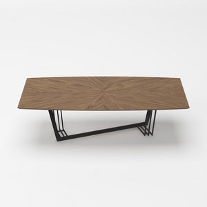 MODERN WALNUT AND BLACK DINING TABLE 2003T-VIG