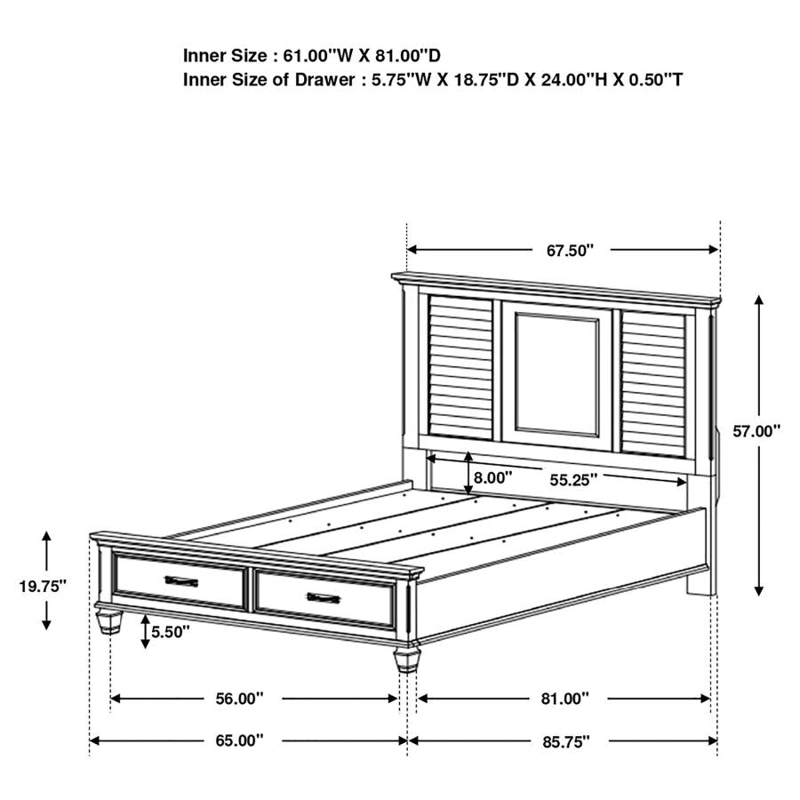 4PCS QUEEN BEDROOM SET /205330Q-S4