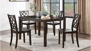 TRELLIS 5 PC DINING SET, TABLE & 4 CHAIRS-NC