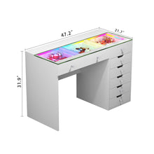 Load image into Gallery viewer, VANITY DESK &amp; MIRROR WITH 8 DRAWERS VNT DNA