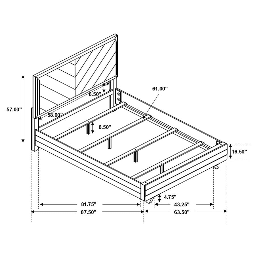 4PCS QUEEN BEDROOM SET /223421Q-S4-COA