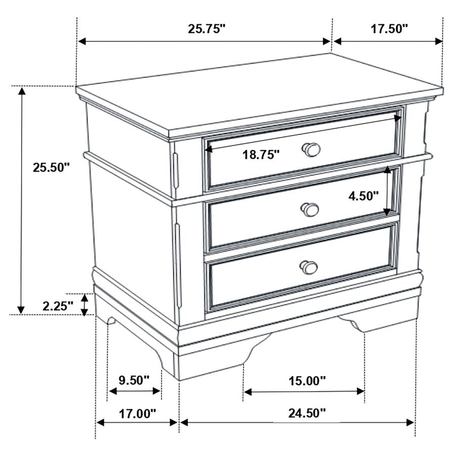 4PCS QUEEN BEDROOM SET /222891Q-S4-COA
