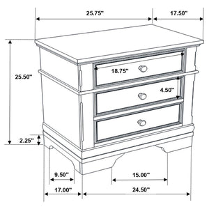 4PCS QUEEN BEDROOM SET /222891Q-S4-COA