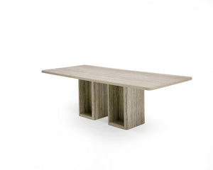 MODERN TRAVERTINE RECTANGULAR DINING TABLE-VIG