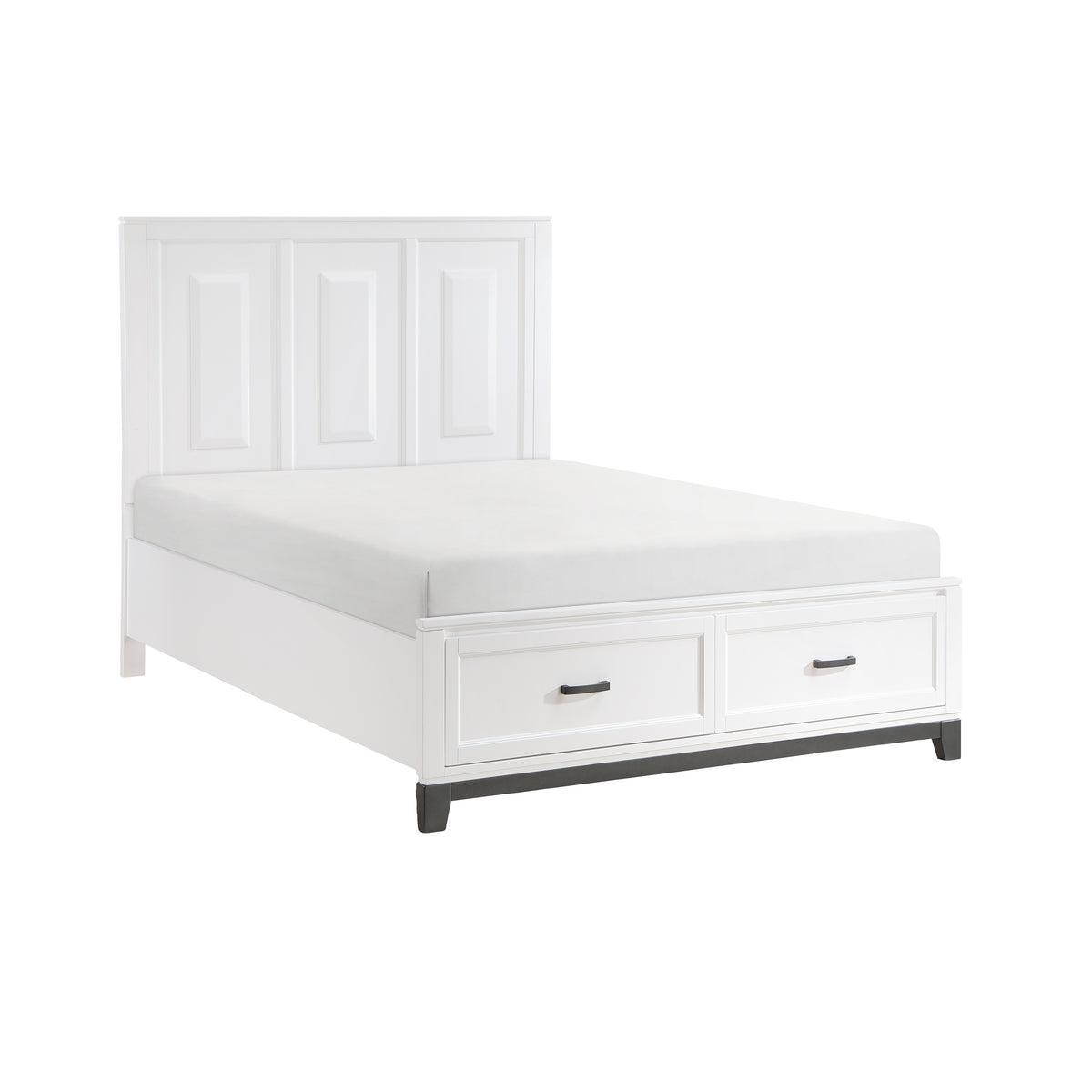 Queen Platform Bed with Footboard Storage 1450WH-1 HME
