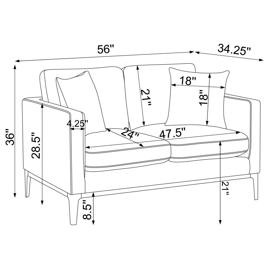 SOFA AND LOVESEAT 508681-S2-COA