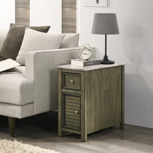 SAMSON END TABLE W/DRWR-ESPRESSO-NC