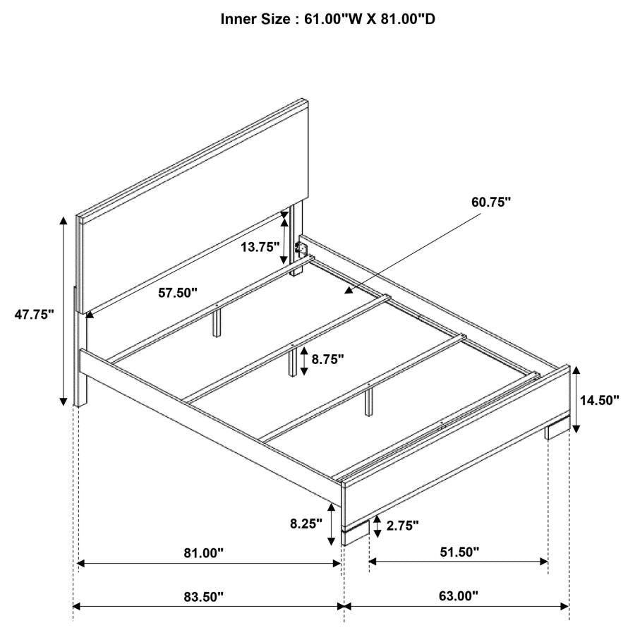 4PCS QUEEN BEDROOM SET /204351Q-S4-COA