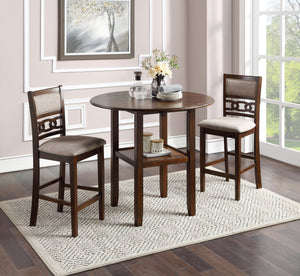 GIA 42" COUNTER DROP LEAF TABLE W/2 CHAIRS-NC