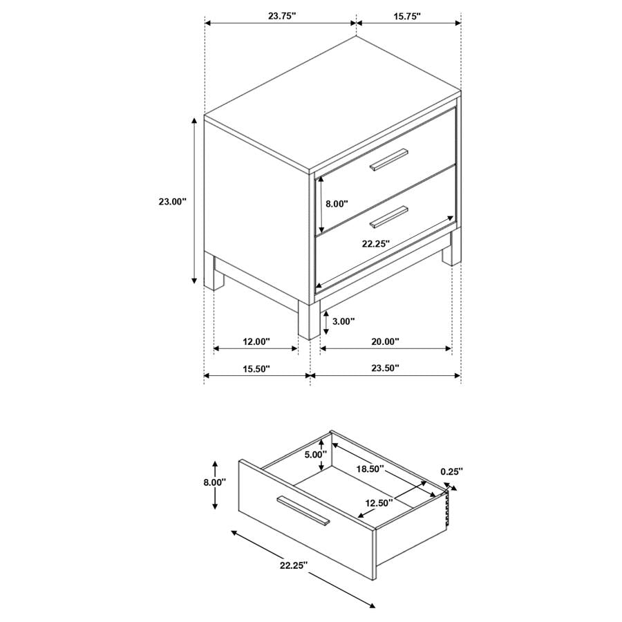 4PCS QUEEN BEDROOM SET /204351Q-S4-COA