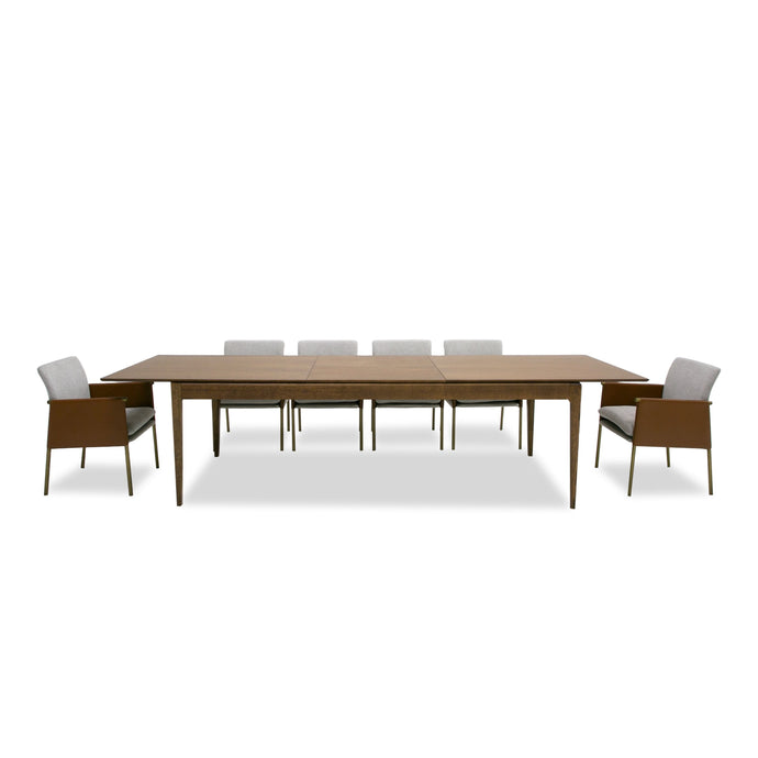 MODERN BROWN OAK EXTENDABLE DINING TABLE 1256-VIG
