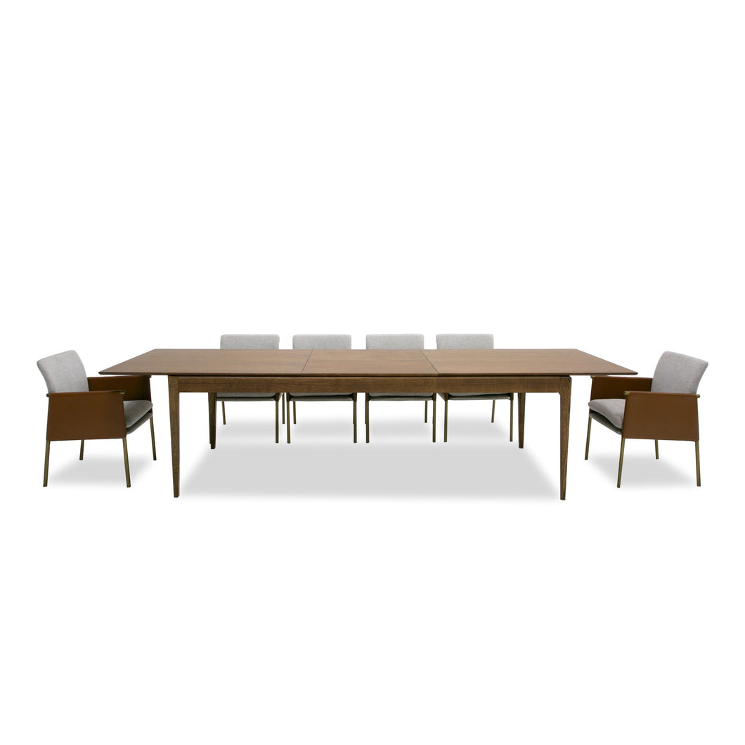 MODERN BROWN OAK EXTENDABLE DINING TABLE 1256-VIG