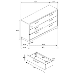 4PCS QUEEN BEDROOM SET /204351Q-S4-COA