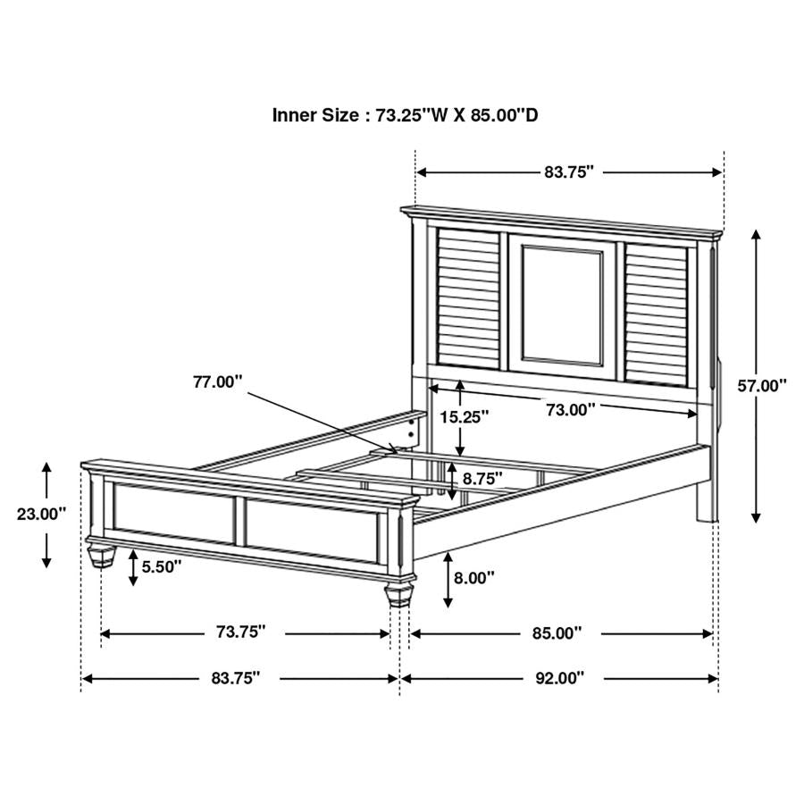 4PCS QUEEN BEDROOM SET /205331Q-S4-COA