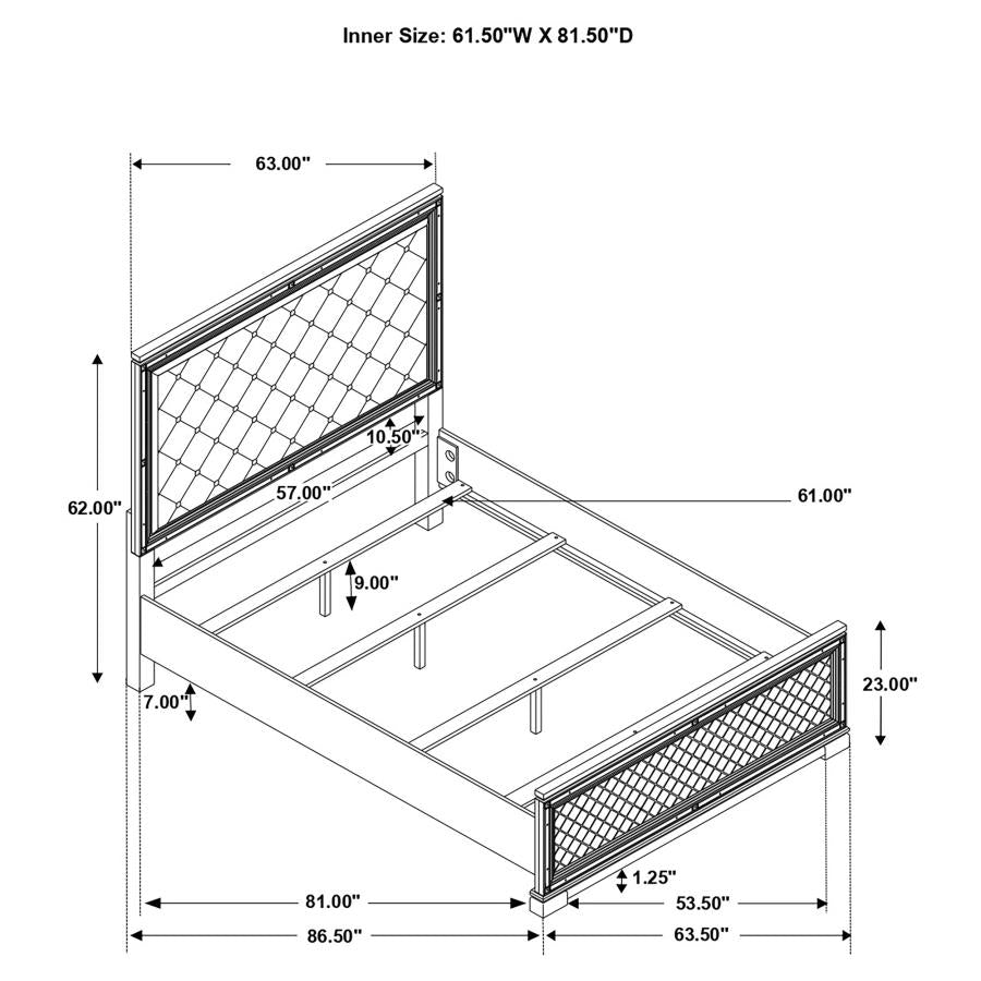 4PCS QUEEN BEDROOM SET /223461Q-S4-COA