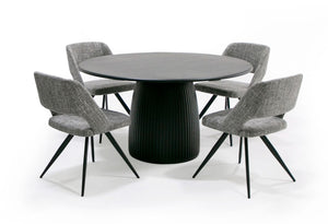 BLACK OAK ROUND DINING TABLE 3630-VIG