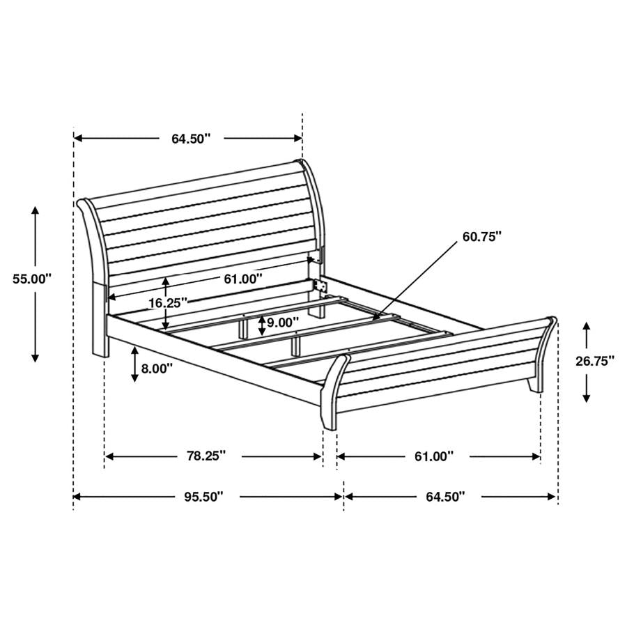 4PCS QUEEN BEDROOM SET /222961Q-S4-COA