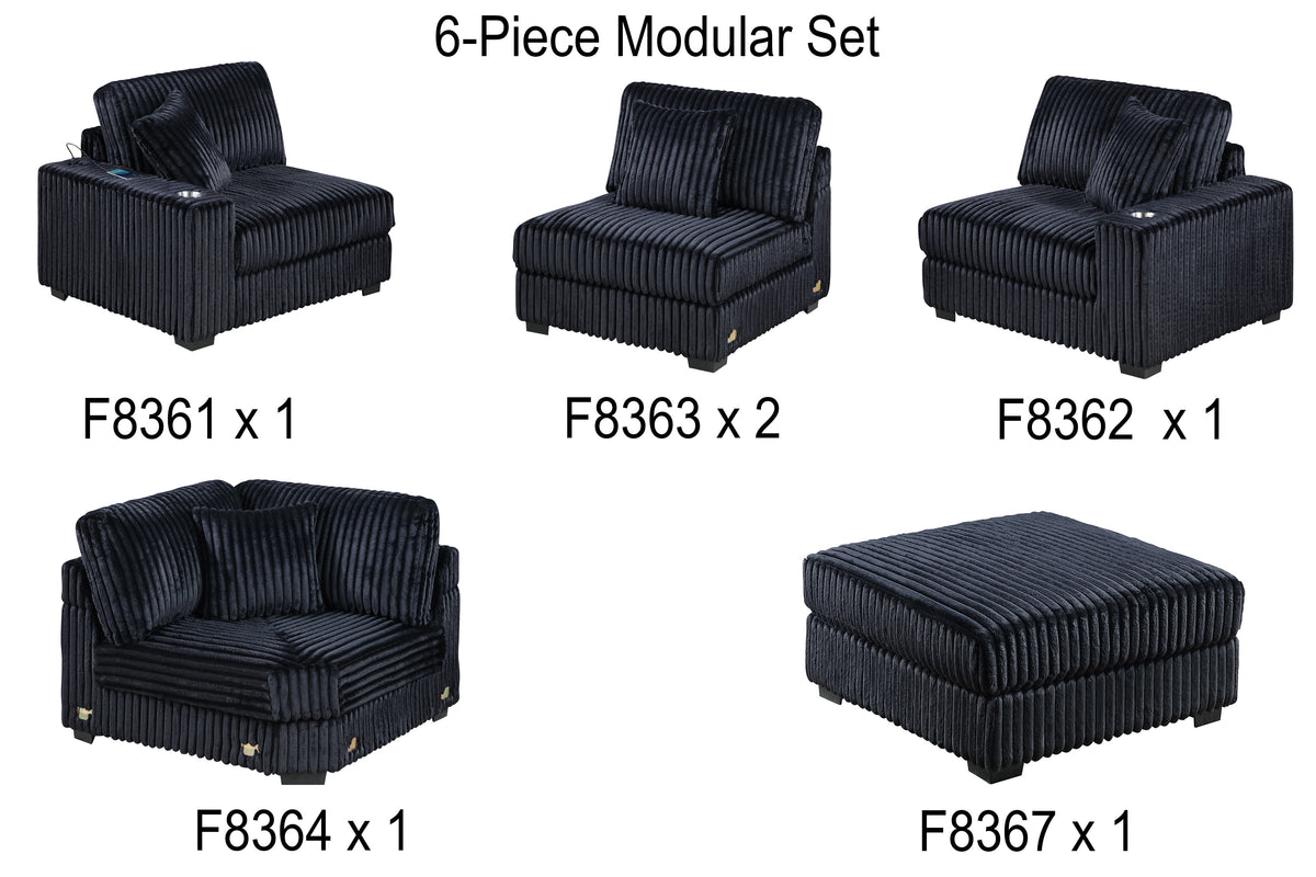 6-Pc Set - Black