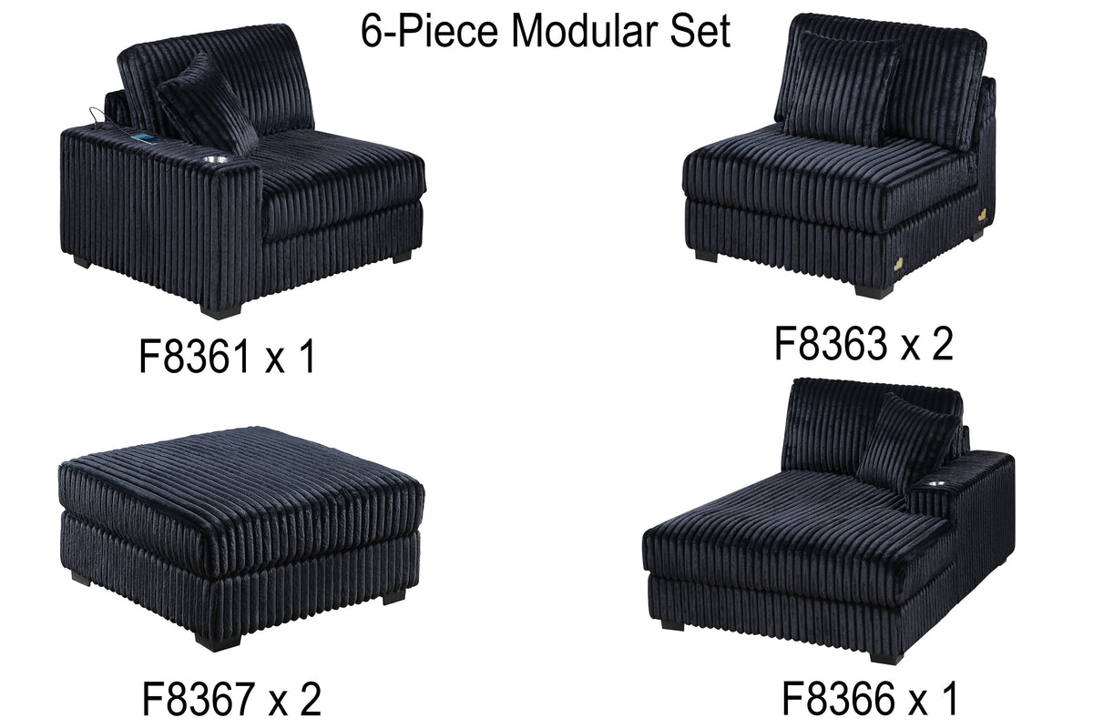 6-Pc Set - Black