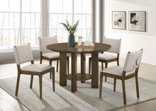 Load image into Gallery viewer, 5-piece Round Wood Dining Room Table Set Brown 193660-S5 CST