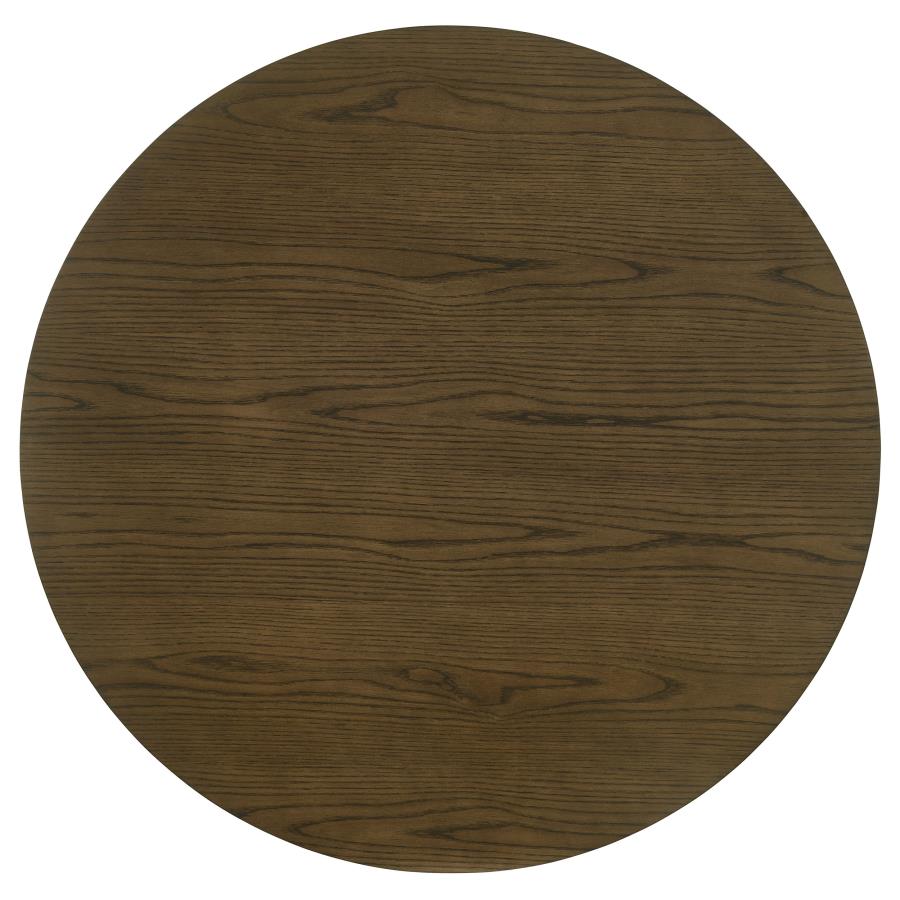 5-piece Round Wood Dining Room Table Set Brown 193660-S5 CST