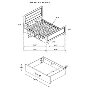 4PCS QUEEN BEDROOM SET /204390Q-S4-COA