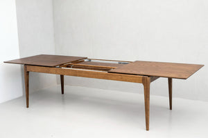 MODERN BROWN OAK EXTENDABLE DINING TABLE 1256-VIG