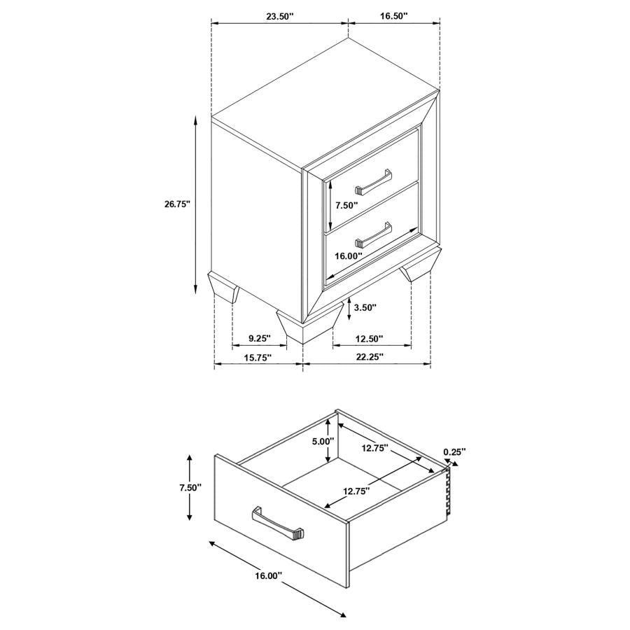4PCS QUEEN BEDROOM SET /204390Q-S4-COA