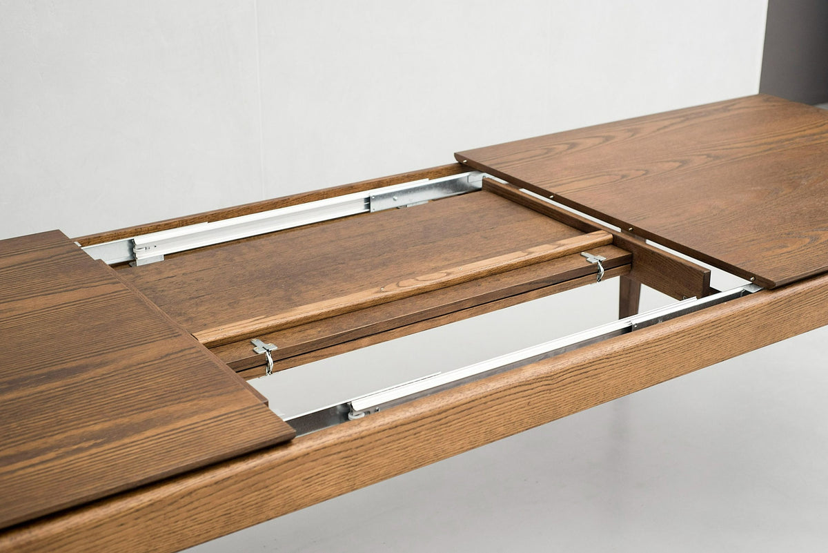MODERN BROWN OAK EXTENDABLE DINING TABLE 1256-VIG