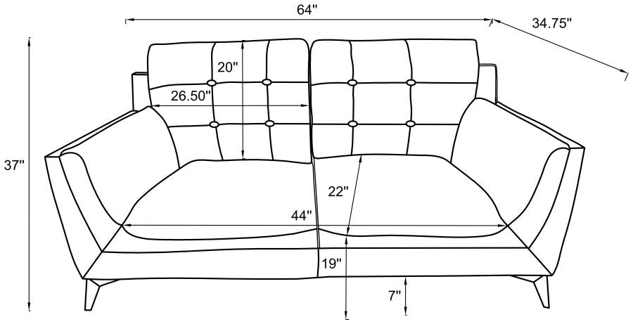 SOFA AND LOVESEAT 511131-S2-COA