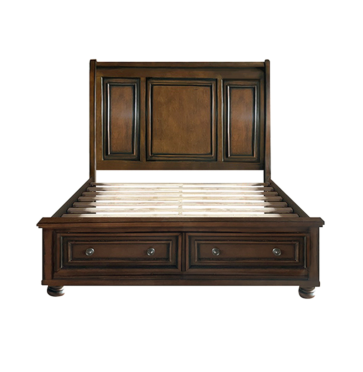 Queen Sleigh Platform Bed with Footboard Storage 2159-1 HME