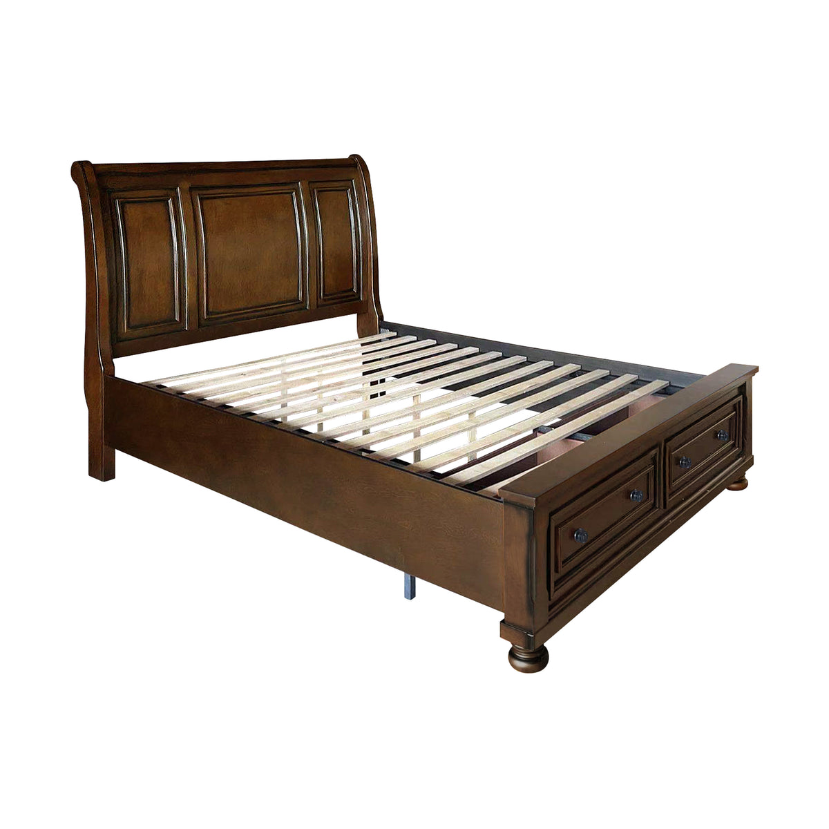 Queen Sleigh Platform Bed with Footboard Storage 2159-1 HME