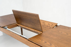 MODERN BROWN OAK EXTENDABLE DINING TABLE 1256-VIG