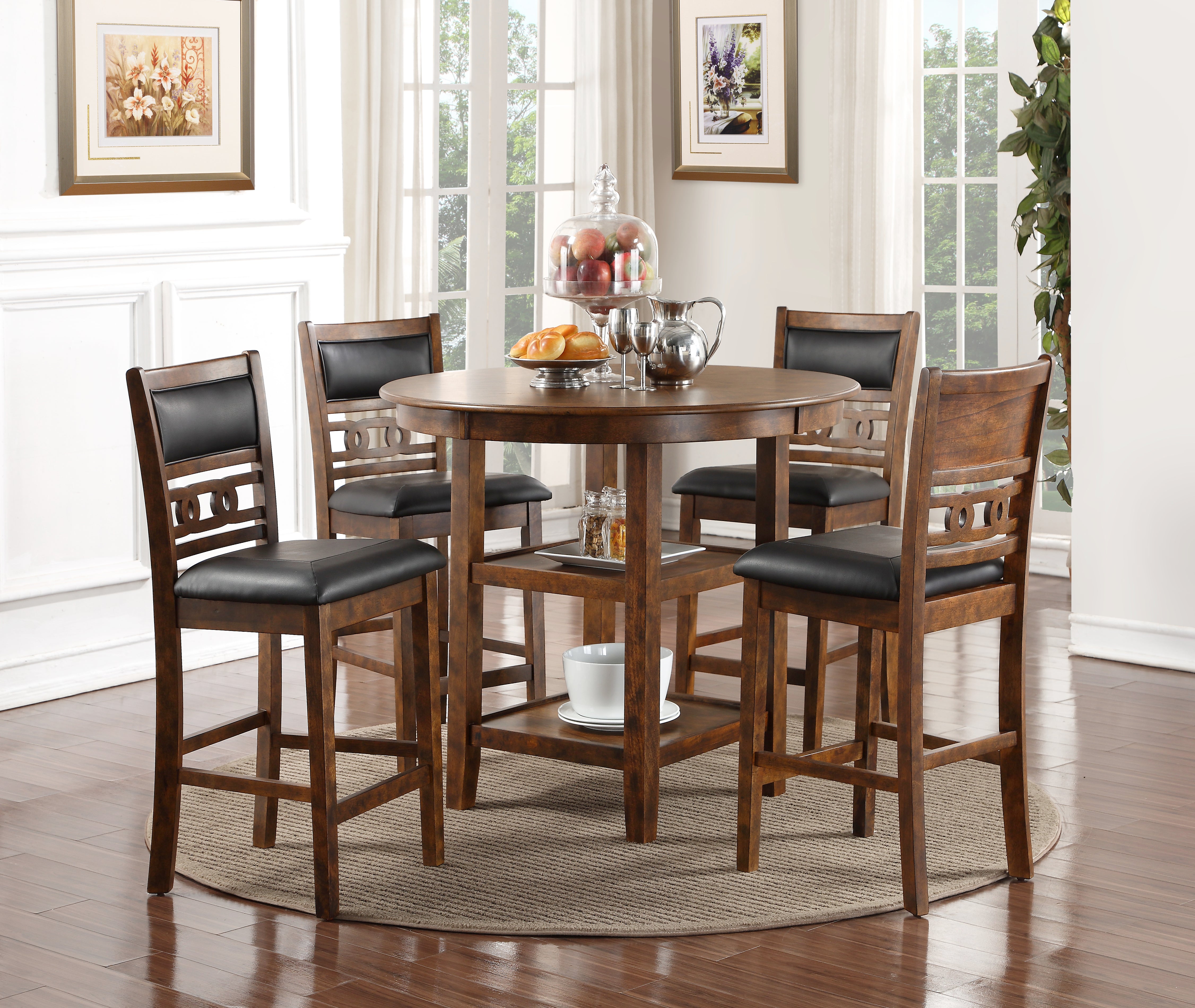 GIA ROUND COUNTER DINING 5 PC SET-NC