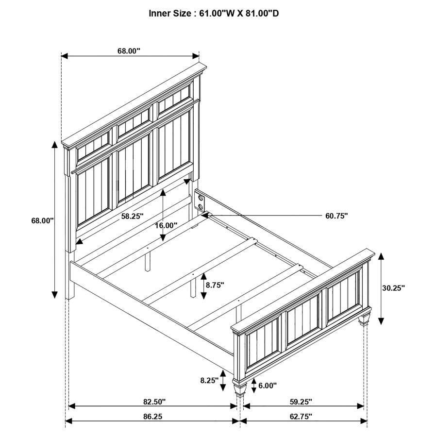 4PCS QUEEN BEDROOM SET /223031Q-S4-COA