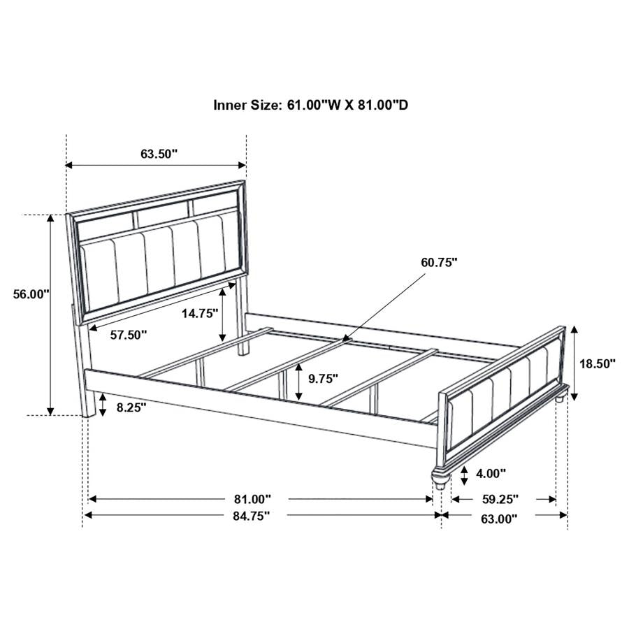4PCS QUEEN BEDROOM SET /205891Q-S4-COA