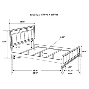 4PCS QUEEN BEDROOM SET /205891Q-S4-COA
