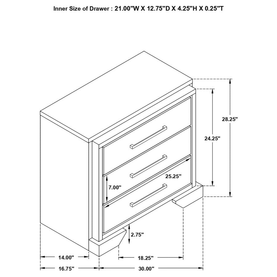 4PCS QUEEN BEDROOM SET /224461Q-S4-COA