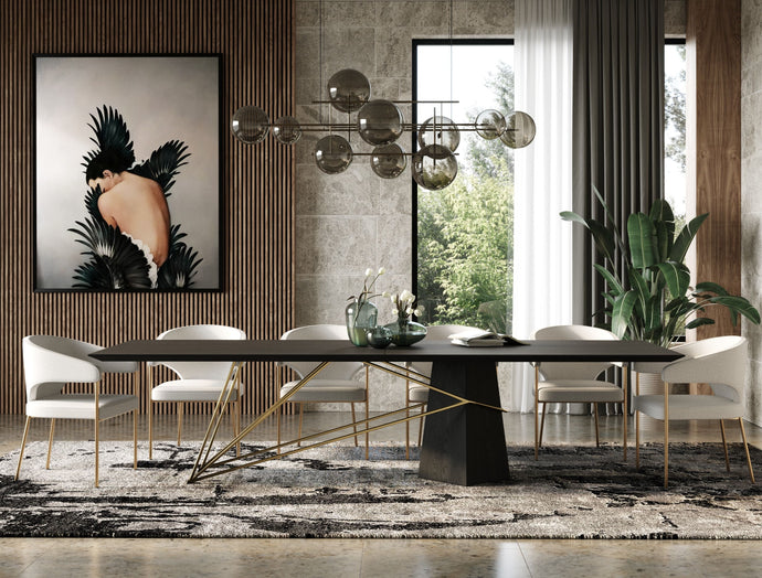 STAINLESS STEEL DINING TABLE 1599-VIG