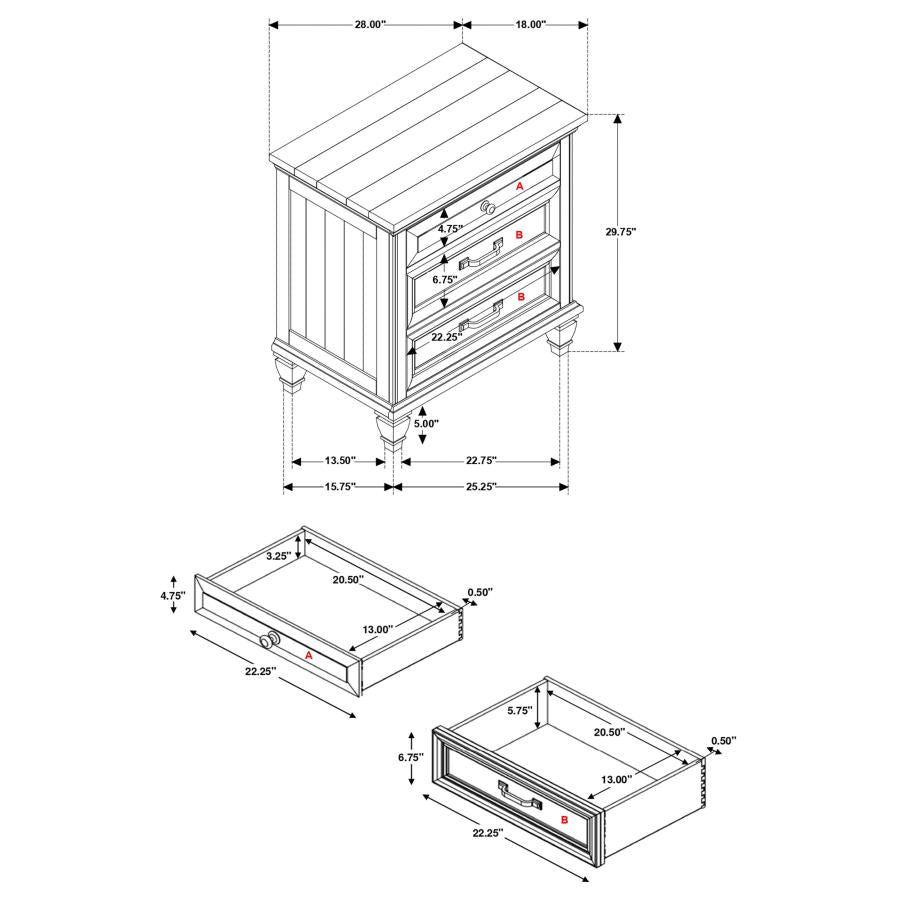 4PCS QUEEN BEDROOM SET /223031Q-S4-COA