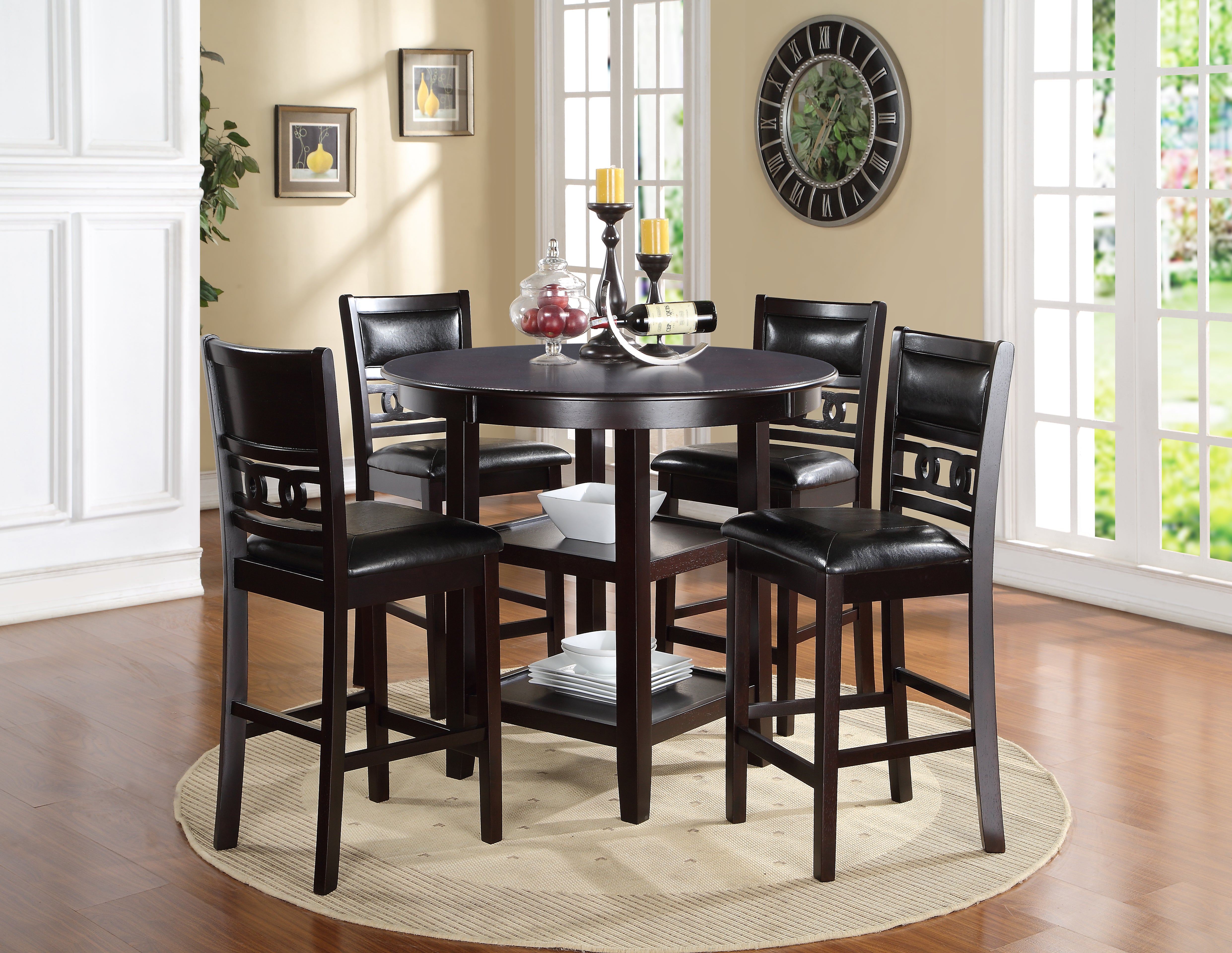 GIA ROUND COUNTER DINING 5 PC SET-NC